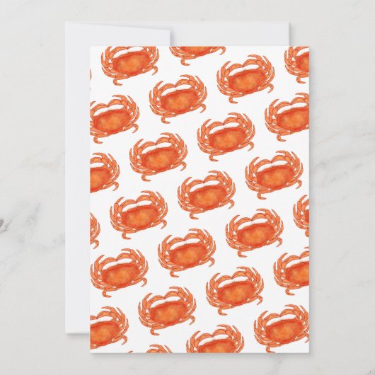 Aangepaste 50ste verjaardag Waterverf Krab Vis en  Kaart (Achterkant)