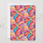 Aangepaste 50ste verjaardagsfeest nodigt Fuchsia P Kaart (Achterkant)