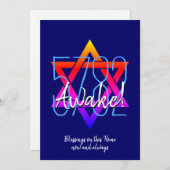 Aangepaste 5782 Hebreeuwse nieuwjaarskaart (Voorkant / Achterkant)