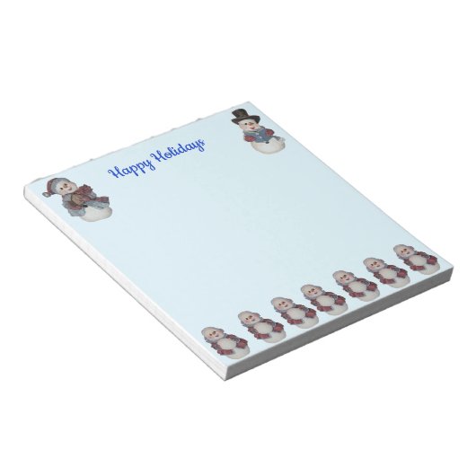 Aangepaste 5,5 x 6-inch Snowman-bal Notitieblok (Schuin)