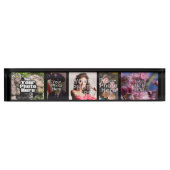 Aangepaste 5 Foto Collage Acryl Desk Block Naambordje (Voorkant)