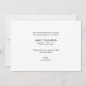 Aangepaste 5 foto collage eenvoudig dank u Baby Bedankkaart (Achterkant)