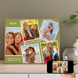 Aangepaste 5 foto-collage MOM U bent de beste Poster