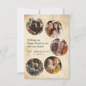 Aangepaste 5 foto collage roestieke paaskaart kaart (Voorkant)