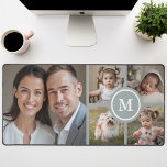 Aangepaste 5 Foto Collage Sage Green Family Bureaumat<br><div class="desc">Personaliseer uw werkruimte met deze elegante bureaumat met een aanpasbaar collage-ontwerp met 5 foto's en zachte groene salie-accenten. Perfect voor het presenteren van familieherinneringen,  huisdieren of favoriete momenten,  deze bureaumat combineert functionaliteit met sentimentele waarde,  waardoor het ideaal is voor thuiskantoren of geschenken.</div>