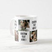 Aangepaste 5 Foto Pap Gift Gepersonaliseerde 5 tek Koffiemok (Voorkant links)