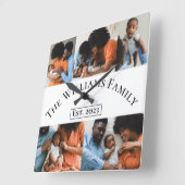 Aangepaste 5 foto vierkante klok (Hoek)