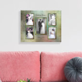 Aangepaste 5 fotocollage canvas afdruk (Insitu (Woonkamer))