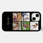 Aangepaste 5 fotocollage-familie, aangepaste tekst Case-Mate iPhone case (Achterkant (horizontaal))
