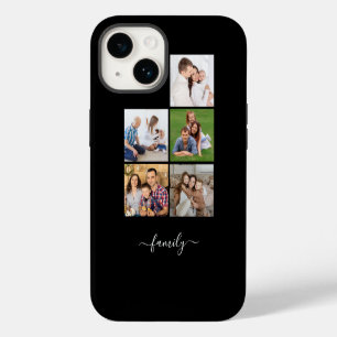 Aangepaste 5 fotocollage-familie, aangepaste tekst iPhone 14 hoesje