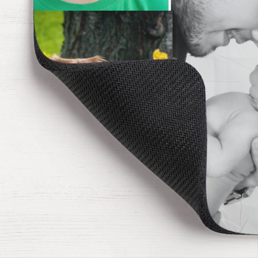 Aangepaste 5 fotocollage gepersonaliseerd muismat (Hoek)