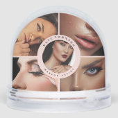 Aangepaste 5 foto's Collage Business Christmas Sneeuwbol (Achterkant)