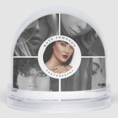 Aangepaste 5 Foto's Collage Business Logo Christma Sneeuwbol (Voorkant)