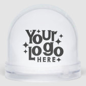 Aangepaste 5 Foto's Collage Business Logo Christma Sneeuwbol (Achterkant)