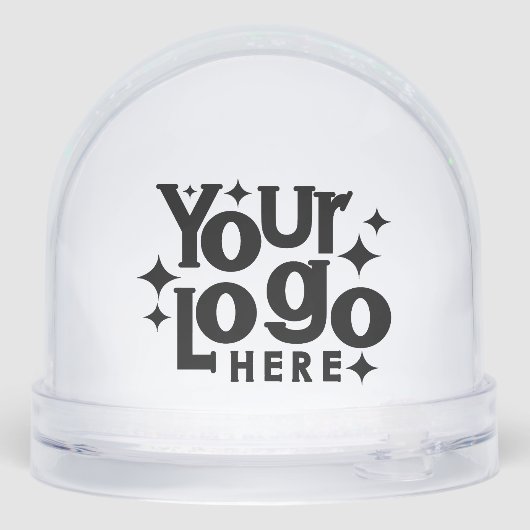 Aangepaste 5 Foto's Collage Business Logo Christma Sneeuwbol (Achterkant)