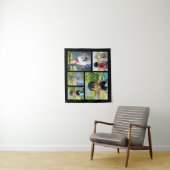 Aangepaste 5 foto's in handdoekje wandkleed (In situ)