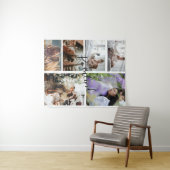 Aangepaste 5 foto's Instagram collage handtekening Wandkleed (In Situ (horizontaal))