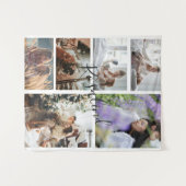 Aangepaste 5 foto's Instagram collage handtekening Wandkleed (Voorkant (horizontaal))