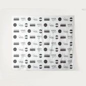 Aangepaste 5-sponsorlogostap en herhaalbare achter wandkleed (Voorkant (horizontaal))