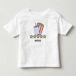 Aangepaste 5 sterren filmrecensie Popcorn-drank Fi Kinder Shirts