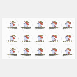 Aangepaste 5 sterren filmrecensie Popcorn-drank fi Labels