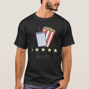 Aangepaste 5 sterren filmrecensie Popcorn-drank Fi T-shirt