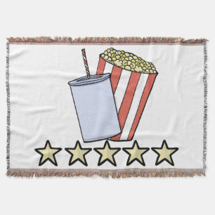 Aangepaste 5 sterren filmrecensie Popcorn-drankfil Deken