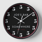 Aangepaste 5 uur Bar Happy Hour Zwart (Voorkant)