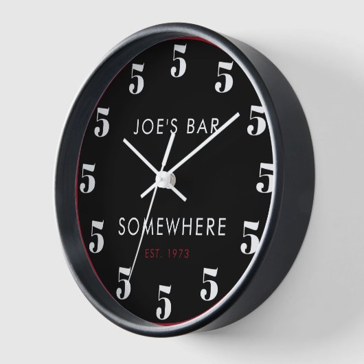 Aangepaste 5 uur Bar Happy Hour Zwart (Hoek)