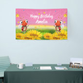 Aangepaste 5 'x 3' Ladybug Verjaardag vinyl Banner (Beurs)
