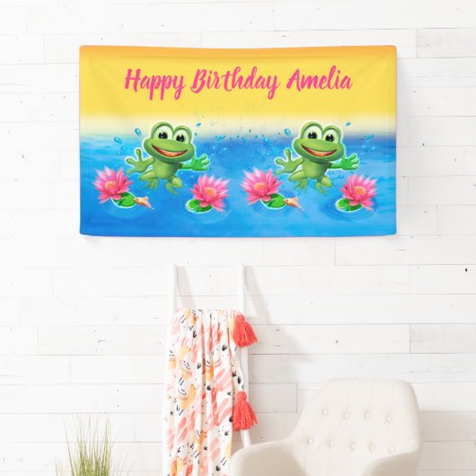 Aangepaste 5 'x 3' Leapfrog Verjaardag vinyl Banne Spandoek (Insitu)