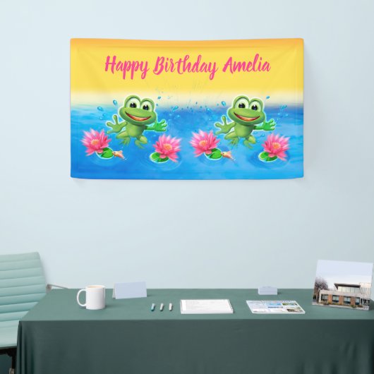 Aangepaste 5 'x 3' Leapfrog Verjaardag vinyl Banne Spandoek (Beurs)