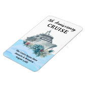 Aangepaste 5e jubileum cruise hutdeuren magneet (Linkerzijde)