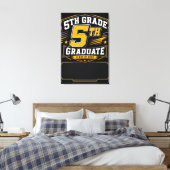Aangepaste 5e klas afgestudeerde 2026 Varsity Canvas Afdruk (Insitu (Slaapkamer))