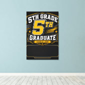 Aangepaste 5e klas afgestudeerde 2026 Varsity Canvas Afdruk (Insitu (Houten vloer))