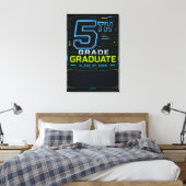 Aangepaste 5e klas Gamer Afgestudeerde 2026 Canvas Afdruk (Insitu (Slaapkamer))