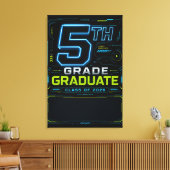 Aangepaste 5e klas Gamer Afgestudeerde 2026 Canvas Afdruk (Insitu (Woonkamer))
