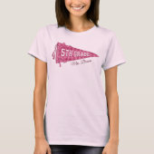 Aangepaste 5e klas school wimpel leraar naam Roze T-shirt (Voorkant)