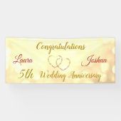 Aangepaste 5th Wedding Jubileum Banner (Horizontaal)