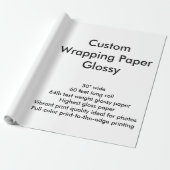 Aangepaste 60-inch glanzend opvulpapier Roll Cadeaupapier (Uitgerold)