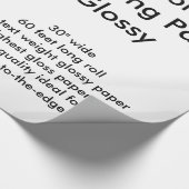 Aangepaste 60-inch glanzend opvulpapier Roll Cadeaupapier (Hoek)