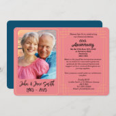 Aangepaste 60e Diamond Jubilee Jubileum Invitation Feestdagenkaart (Voorkant / Achterkant)