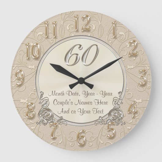 Aangepaste 60e Jubileum cadeaus, klik op Grote Klok (Voorkant)