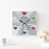 Aangepaste 60e Jubileum klok met drijfstenen (Huis)