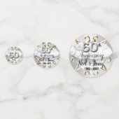 Aangepaste 60e Jubileum tafel Confetti (Achterkanten)