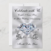 Aangepaste 60e Jubileum-uitnodigingen voor bruilof Kaart (Voorkant)