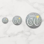 Aangepaste 60e marthday Table Confetti (Voorkanten)