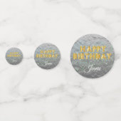 Aangepaste 60e marthday Table Confetti (Achterkanten)