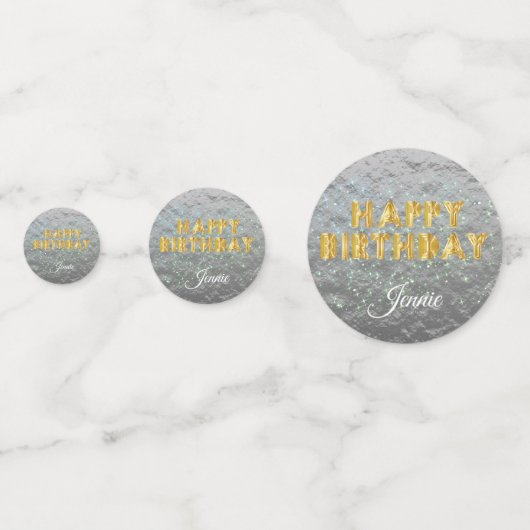 Aangepaste 60e marthday Table Confetti (Achterkanten)