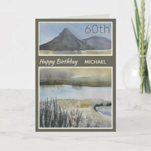 Aangepaste 60e Schilderachtig Birthday Kaart geber